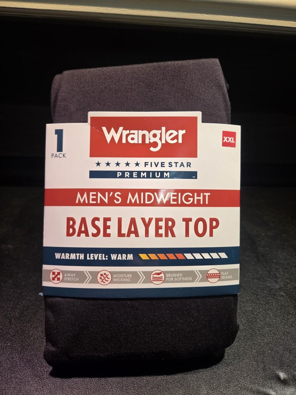 Mens Wrangler Midweight Base Layer Shirt (Size 2XL) BRAND NEW IN PACKAGE